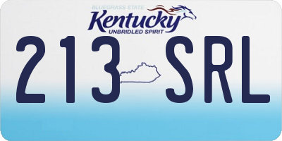 KY license plate 213SRL