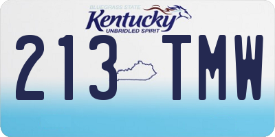KY license plate 213TMW