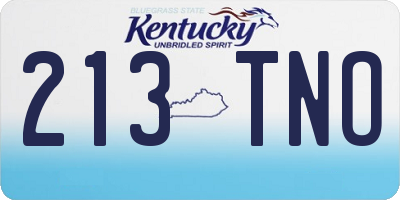 KY license plate 213TNO
