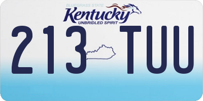 KY license plate 213TUU