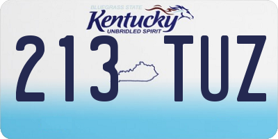 KY license plate 213TUZ