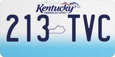KY license plate 213TVC
