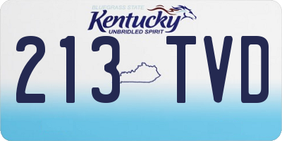 KY license plate 213TVD
