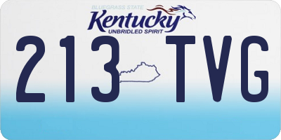 KY license plate 213TVG