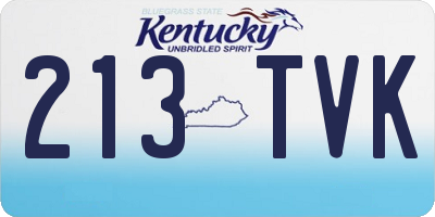KY license plate 213TVK