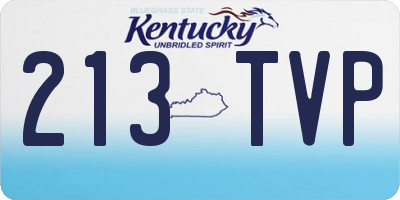 KY license plate 213TVP