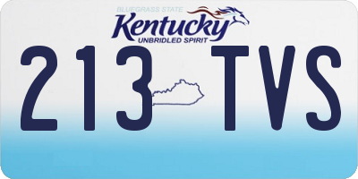 KY license plate 213TVS