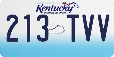 KY license plate 213TVV