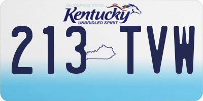 KY license plate 213TVW