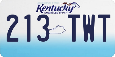 KY license plate 213TWT