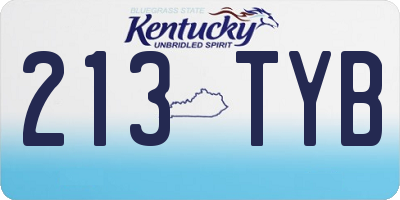 KY license plate 213TYB