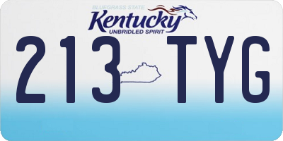 KY license plate 213TYG