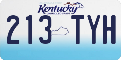 KY license plate 213TYH