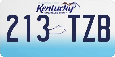 KY license plate 213TZB