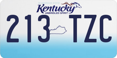 KY license plate 213TZC