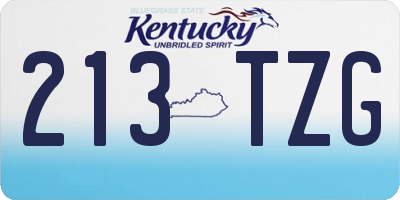 KY license plate 213TZG