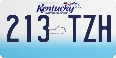 KY license plate 213TZH