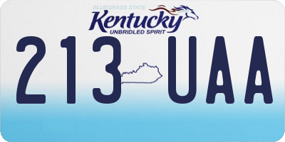 KY license plate 213UAA