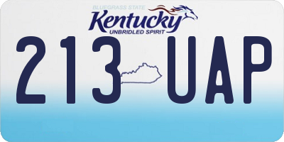 KY license plate 213UAP