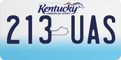 KY license plate 213UAS