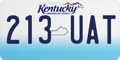 KY license plate 213UAT