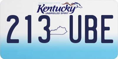 KY license plate 213UBE