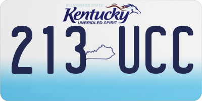KY license plate 213UCC