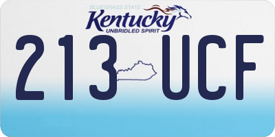 KY license plate 213UCF