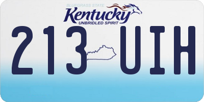 KY license plate 213UIH