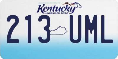 KY license plate 213UML