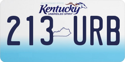 KY license plate 213URB
