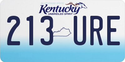 KY license plate 213URE