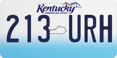 KY license plate 213URH