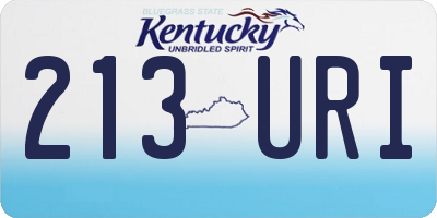 KY license plate 213URI