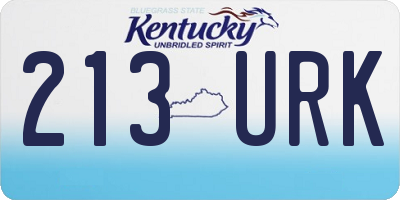 KY license plate 213URK