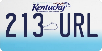 KY license plate 213URL