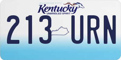 KY license plate 213URN