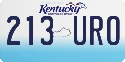 KY license plate 213URO