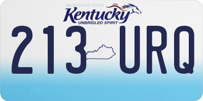 KY license plate 213URQ