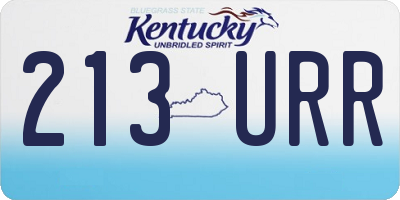 KY license plate 213URR