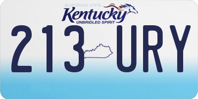 KY license plate 213URY