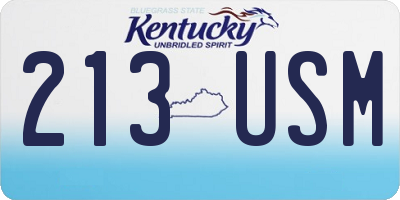 KY license plate 213USM