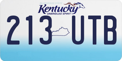 KY license plate 213UTB