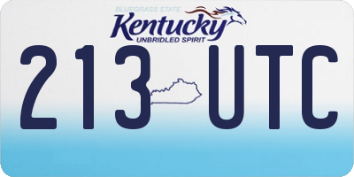 KY license plate 213UTC