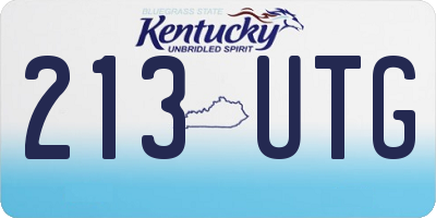 KY license plate 213UTG