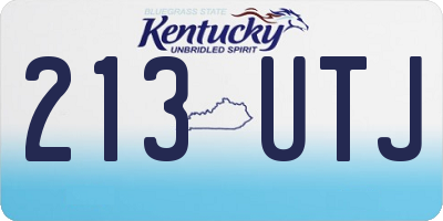 KY license plate 213UTJ