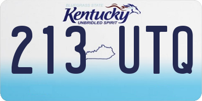 KY license plate 213UTQ