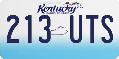 KY license plate 213UTS