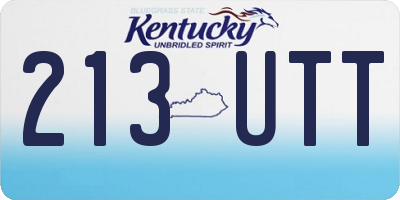 KY license plate 213UTT