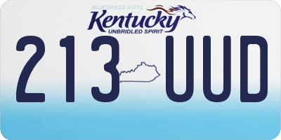 KY license plate 213UUD